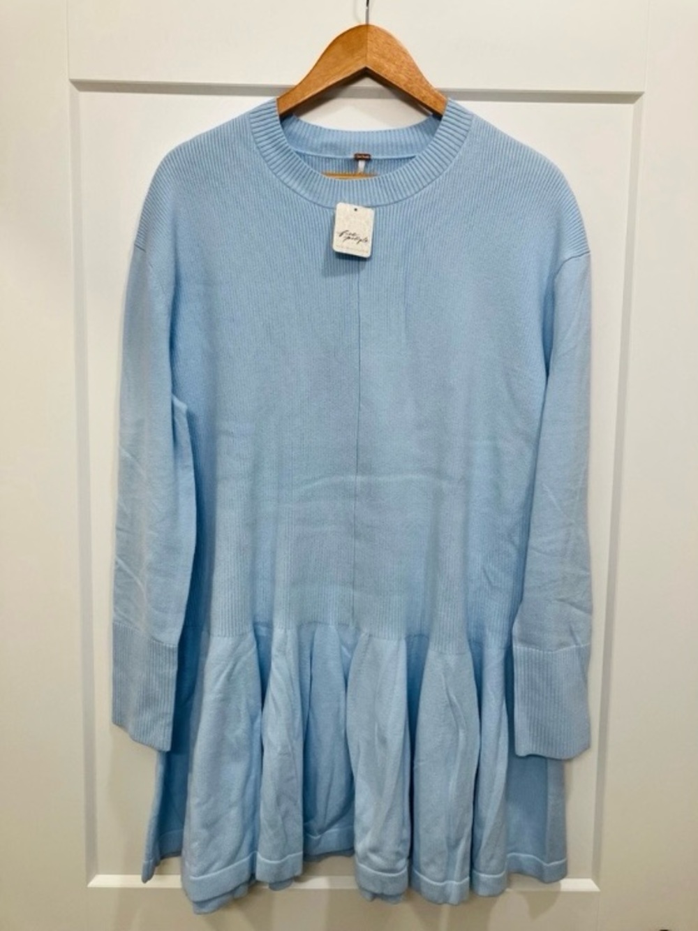 Free People On My Side Mini Dress | Baby Blue | Size M | NWT | OB2018303 - Picture 2 of 8